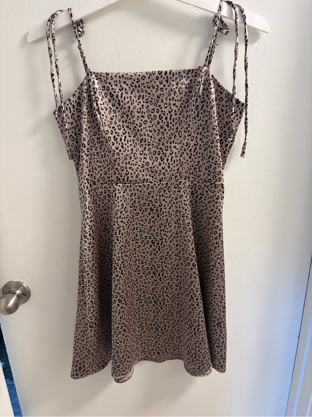 Lola & Grace Leopard Print Tie-Strap Mini Dress Size XS
